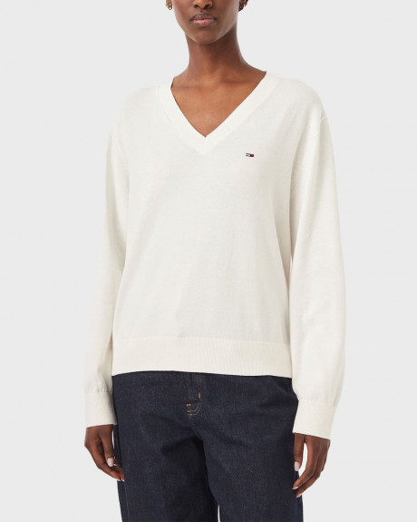 TOMMY JEANS WOMEN'S LONG SLEEVE KNIT - DW0DW23362