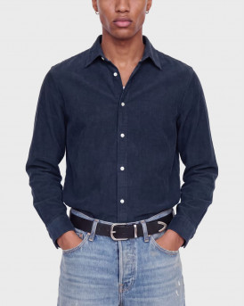 JACK & JONES JEFIELD MEN'S LONG SLEEVE CORDUROY SHIRT - 12298525 - BLUE