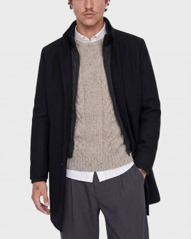 JACK & JONES JEMELTON ΑΝΔΡΙΚΟ ΠΑΛΤΟ - 12299724 - ΜΑΥΡΟ