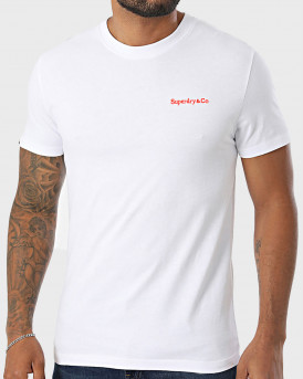SUPERDRY ESSENTIAL COMPANY LOGO TEE ΑΝΔΡΙΚΗ ΚΟΝΤΟΜΑΝΙΚΗ ΜΠΛΟΥΖΑ - Μ1012465Α - ΑΣΠΡΟ