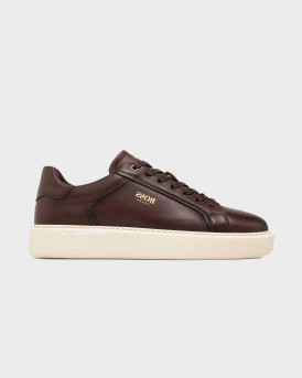 BOSS SHOES GARDA MEN'S LEATHER SNEAKERS - EJ7175 - BROWN