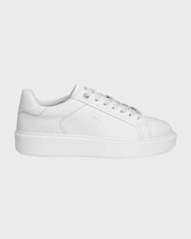 BOSS SHOES GARDA MEN'S LEATHER SNEAKERS - EJ7175 - WHITE