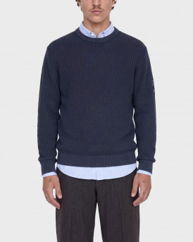 JACK & JONES TANAKA KNIT CREW NECK ΑΝΔΡΙΚΟ ΜΑΚΡΥΜΑΝΙΚΟ ΠΛΕΚΤΟ - 12298548 - ΜΠΛΕ