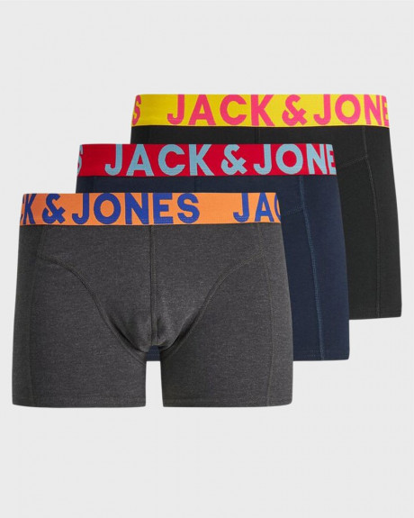 JACK & JONES CRAZY SOLID MEN'S BOXER BOXERS SET OF 3 - 12151349