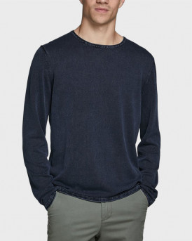 JACK & JONES CREW NECK ΑΝΔΡΙΚΟ ΜΑΚΡΥΜΑΝΙΚΟ ΠΟΥΛΟΒΕΡ - 12174001 - ΜΠΕΖ