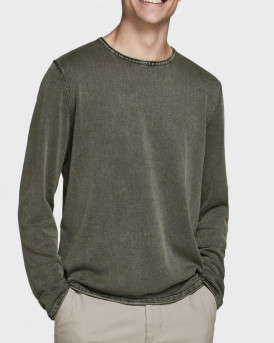 JACK & JONES CREW NECK ΑΝΔΡΙΚΟ ΜΑΚΡΥΜΑΝΙΚΟ ΠΟΥΛΟΒΕΡ - 12174001 - ΜΑΥΡΟ