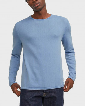 JACK & JONES CREW NECK ΑΝΔΡΙΚΟ ΜΑΚΡΥΜΑΝΙΚΟ ΠΟΥΛΟΒΕΡ - 12174001 - ΣΙΕΛ