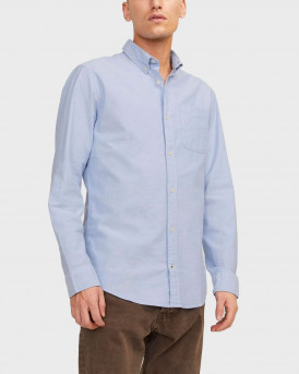 JACK & JONES MEN'S SLIM FIT SHIRTS - 12182486 - LIGHT BLUE