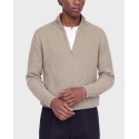 JACK & JONES JJSAGE ΑΝΔΡΙΚΟ ΜΑΚΡΥΜΑΝΙΚΟ ΠΛΕΚΤΟ HALF-ZIP - 12298501 - ΜΑΥΡΟ